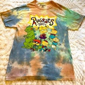 Tie Dyed Rugrats Nickleodeon T-Shirt size s/m, 100% cotton, excellent condition